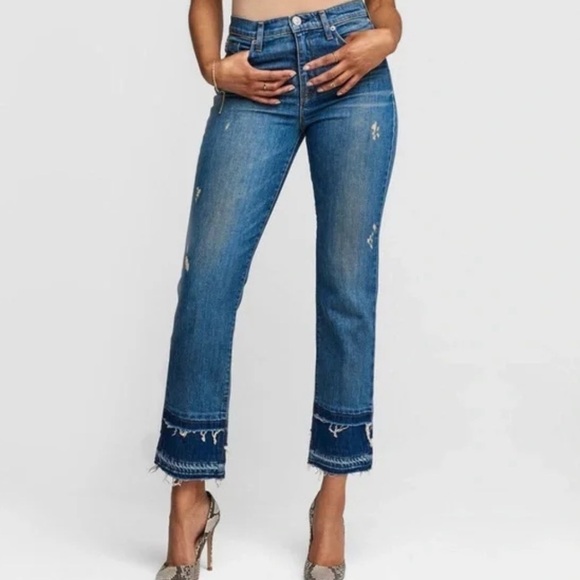 HUDSON Zooey High Rise Straight Leg Crop Jeans